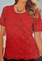 T-shirt MONA en dentelle à encolure ronde