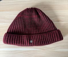 Warme Wintermütze, rot-schwarz, Grösse Einheitsgrösse