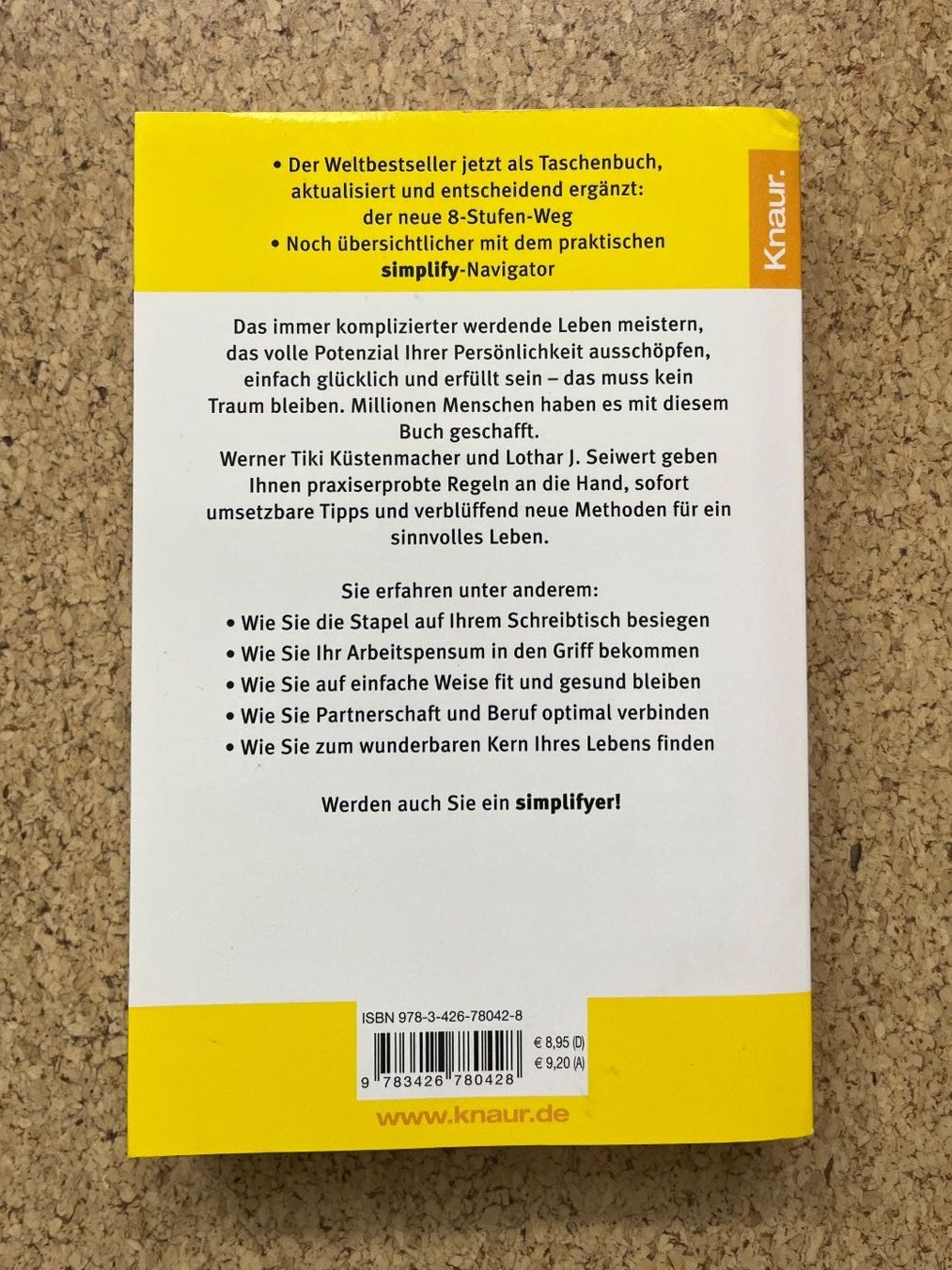 Libri: Bücherpaket - 2x Taschenbuch SIMPLIFY von Knaur. – Usato da Grosswangen venduto da Vita500 2