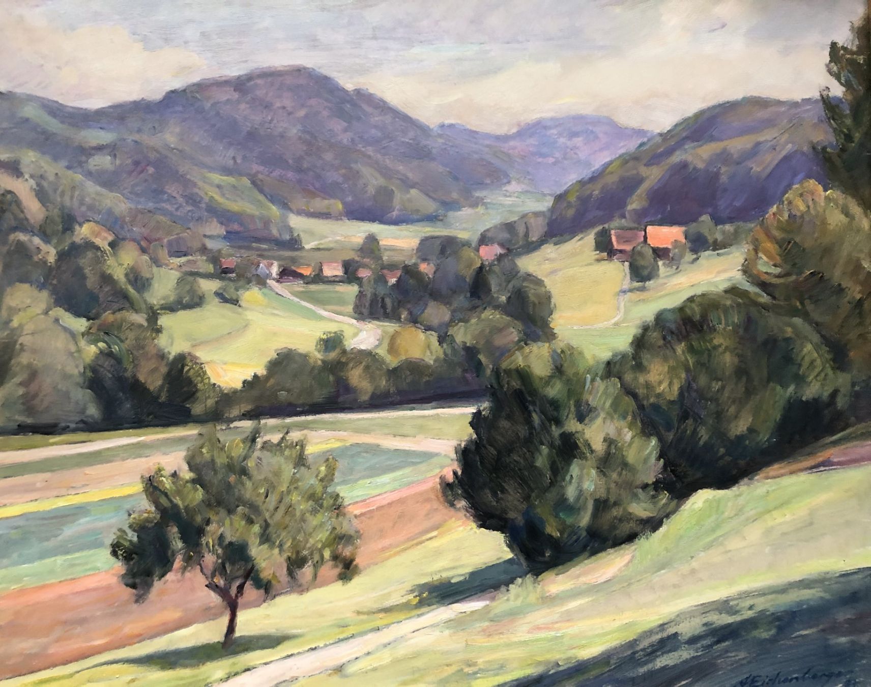 Gemälde: Arnold Eichenberger (1910-1992) - Gemälde - Öl auf Platte – Gebraucht aus Schaffhausen von durruti 1