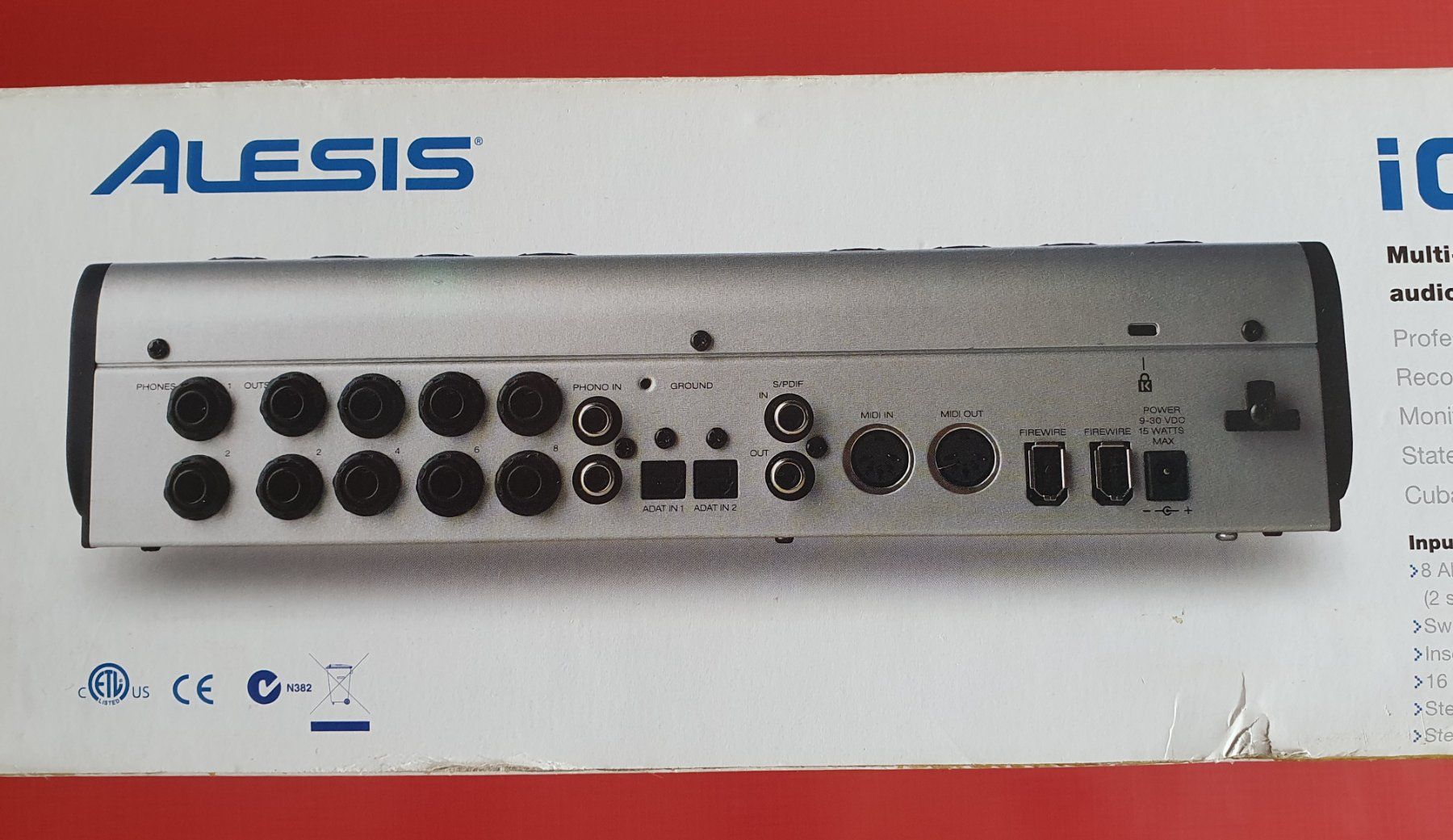 Alesis Attrezzatura per studi di registrazione: Alesis iO26 FireWire Audio Interface – Usato da Killwangen venduto da versus77 5
