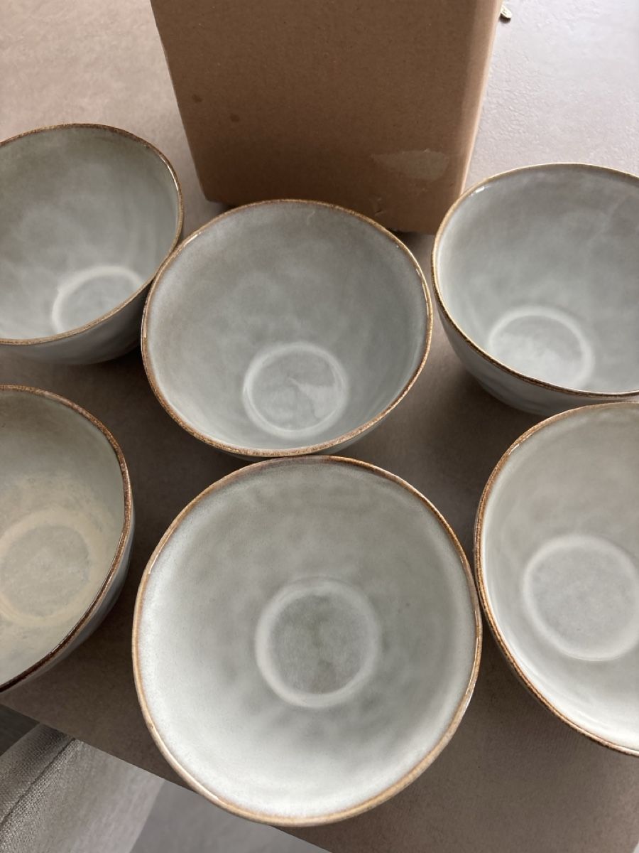 Ciotole: Schalen Keramik grau Rand goldfarben – Nuovo e nell'imballaggio originale da Bassersdorf venduto da Ohobby