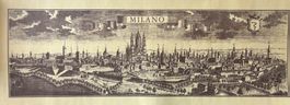 Milano vista panoramica -stampa su cartoncino