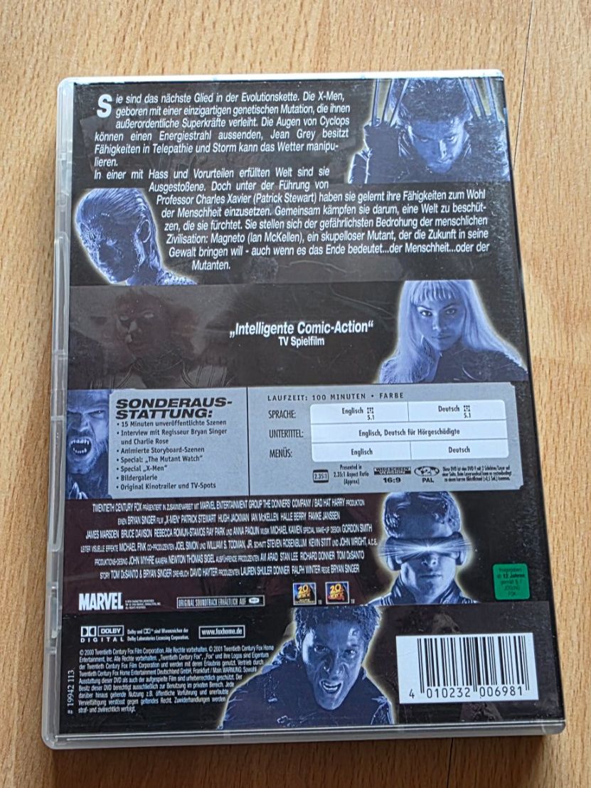 Alle DVDs: X-Men – Gebraucht aus Niederbipp von Tamara15101995 1