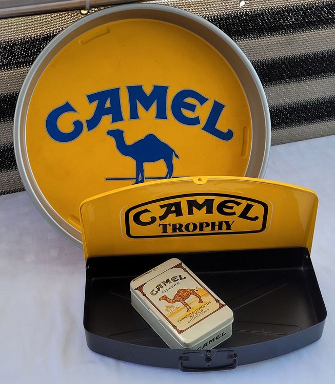Tutte le decorazioni: 🟠🔵 Vintage CAMEL Set Dekoration Metall 80er – Usato da Buttikon SZ venduto da Renco