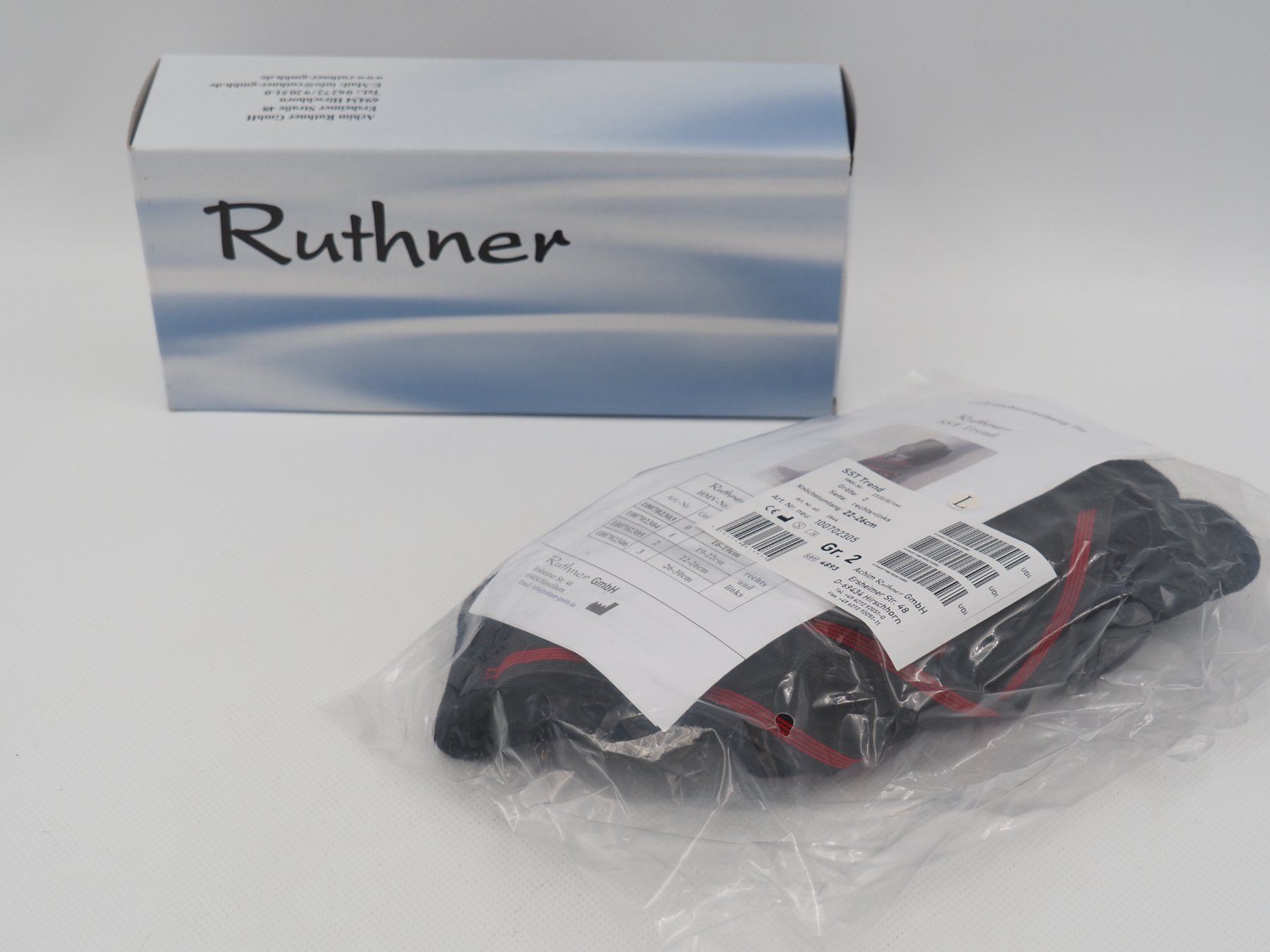 Medizinische Geräte: RUTHNER Knöchelorthese RE+LI (20800) – Neu und originalverpackt aus Zürich von fundsachenverkauf