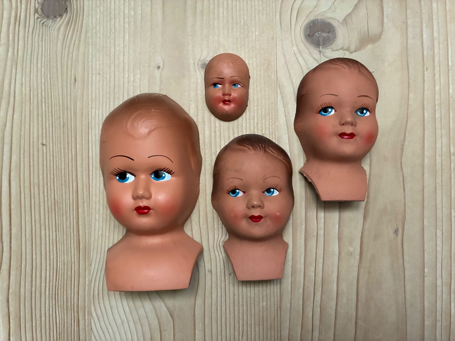 Puppen: Vintage Puppenköpfe Pappmaché – Gebraucht aus Steffisburg von Reitschel5