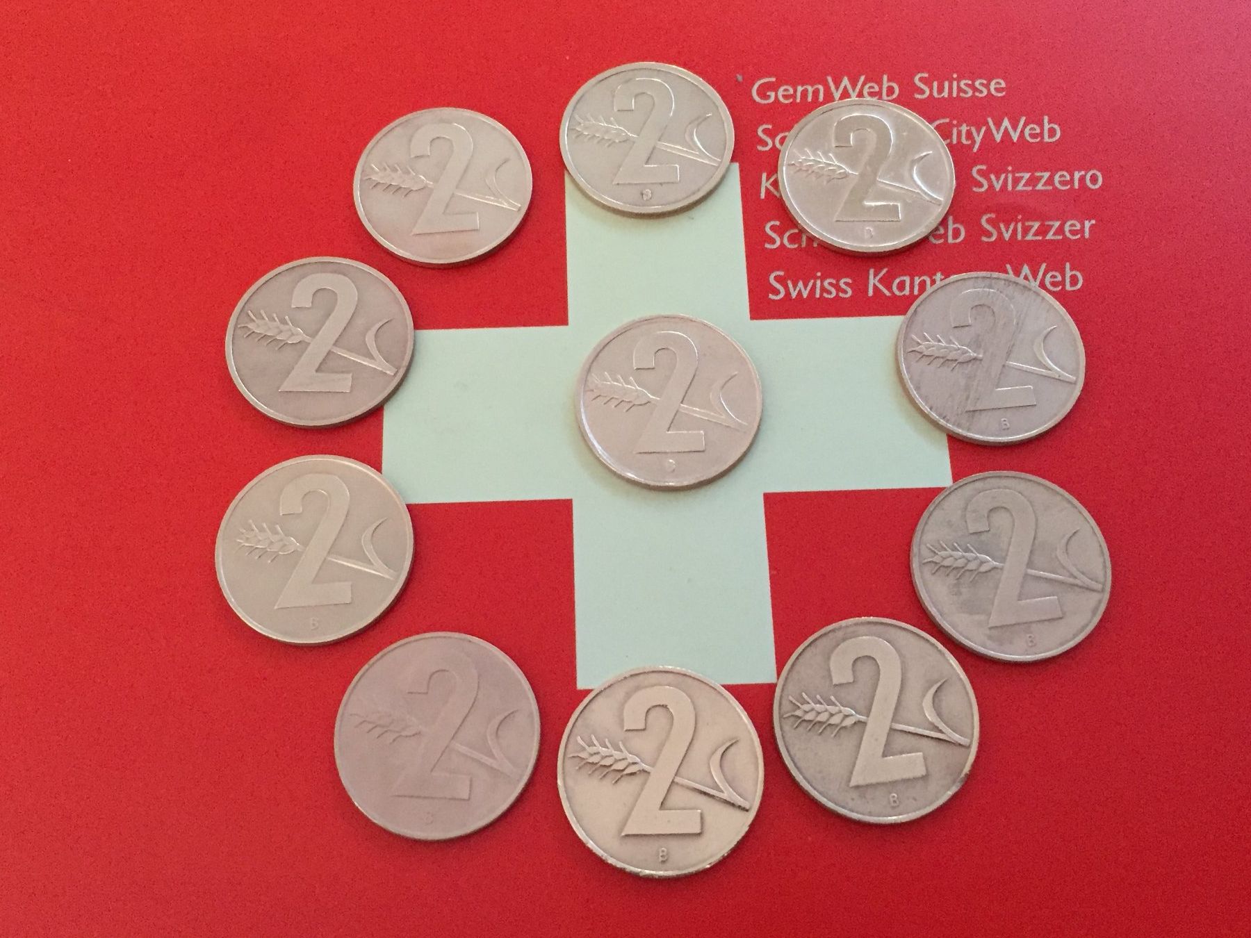 Alle Münzen: 2 Rappen - LOT 1948 -1969, 11 Stk. – Gebraucht aus Elsau von herbybay 3