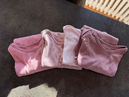 4 Langarm Bodys H&M rosa Töne; Grösse 86