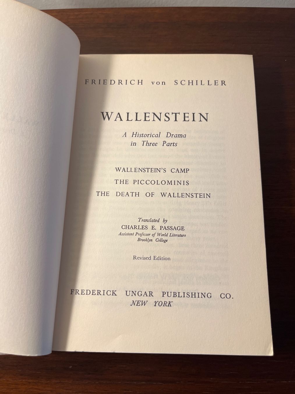 Libri: Buch - Wallenstein, Schiller, English – Usato da Luzern venduto da Jiggy_8898 4
