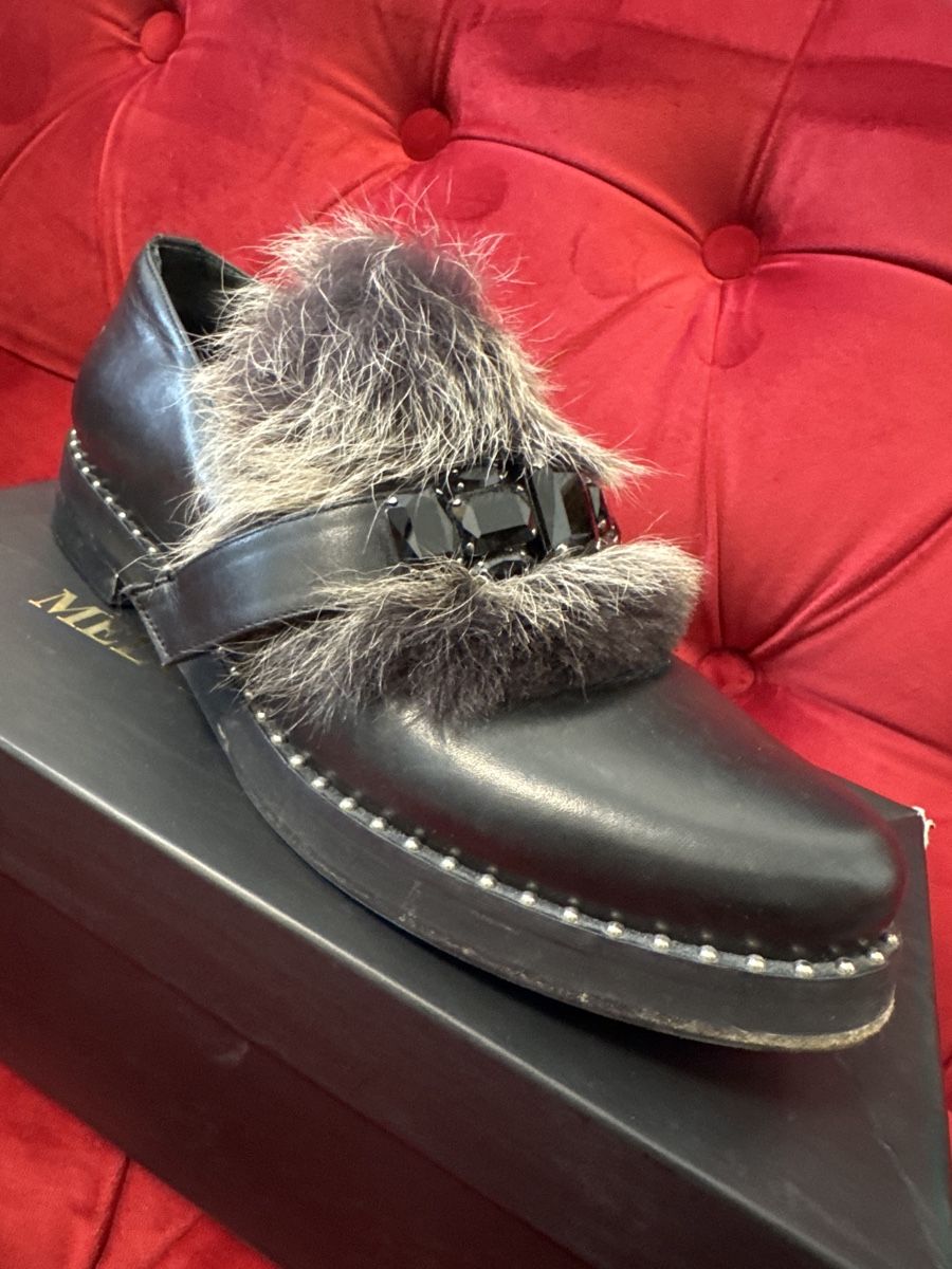Scarpe da donna: Black Fur & Crystal Mules - Size 39 - Good Condition – Usato da Berneck venduto da E_ZLK