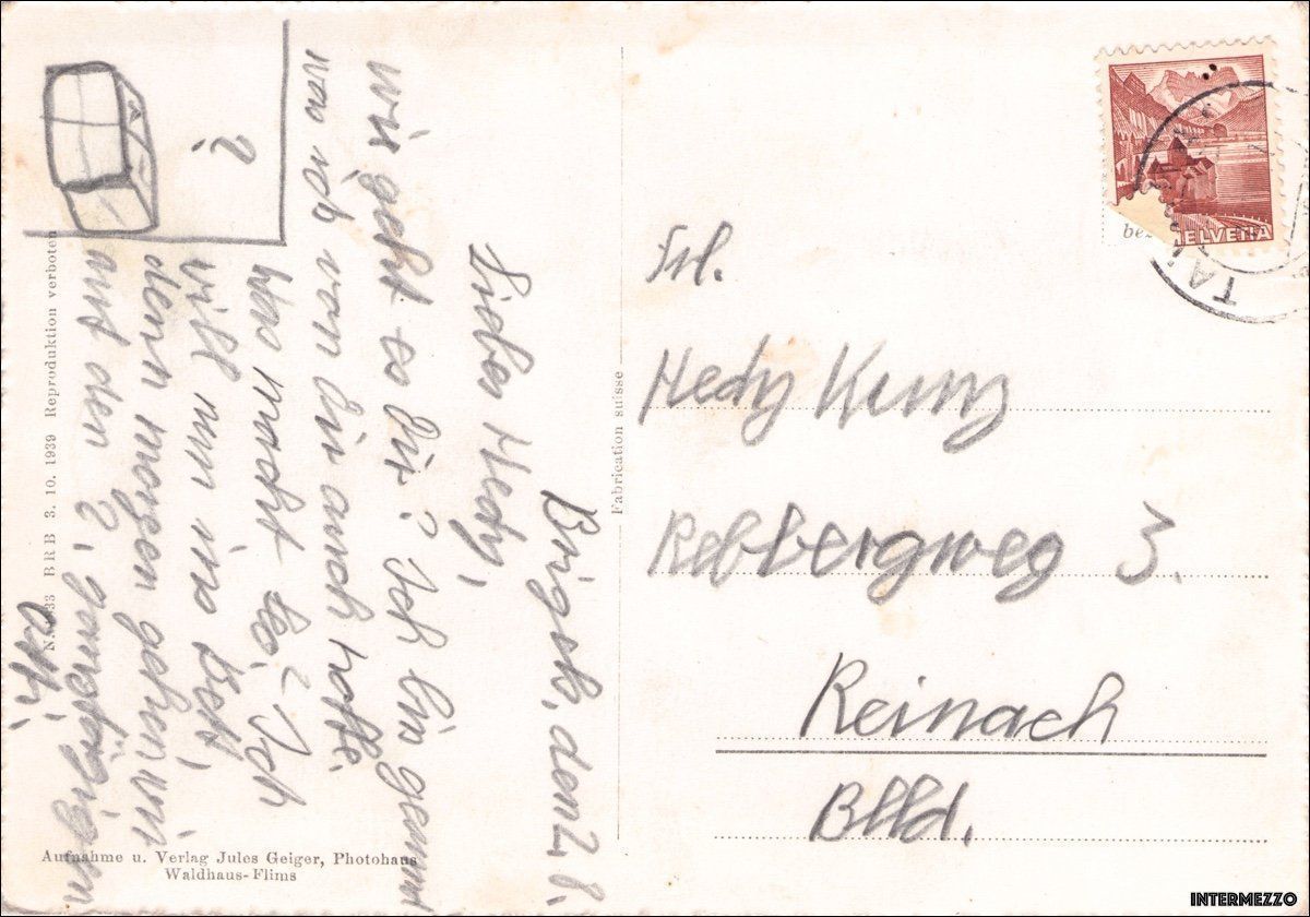 Ansichtskarten: Brigels GR // Schafherde 1939 – Gebraucht aus Basel von intermezzo12 1