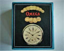 Omega Taschenuhr Box Etui Uhrenbox Coffret Montre de Poche