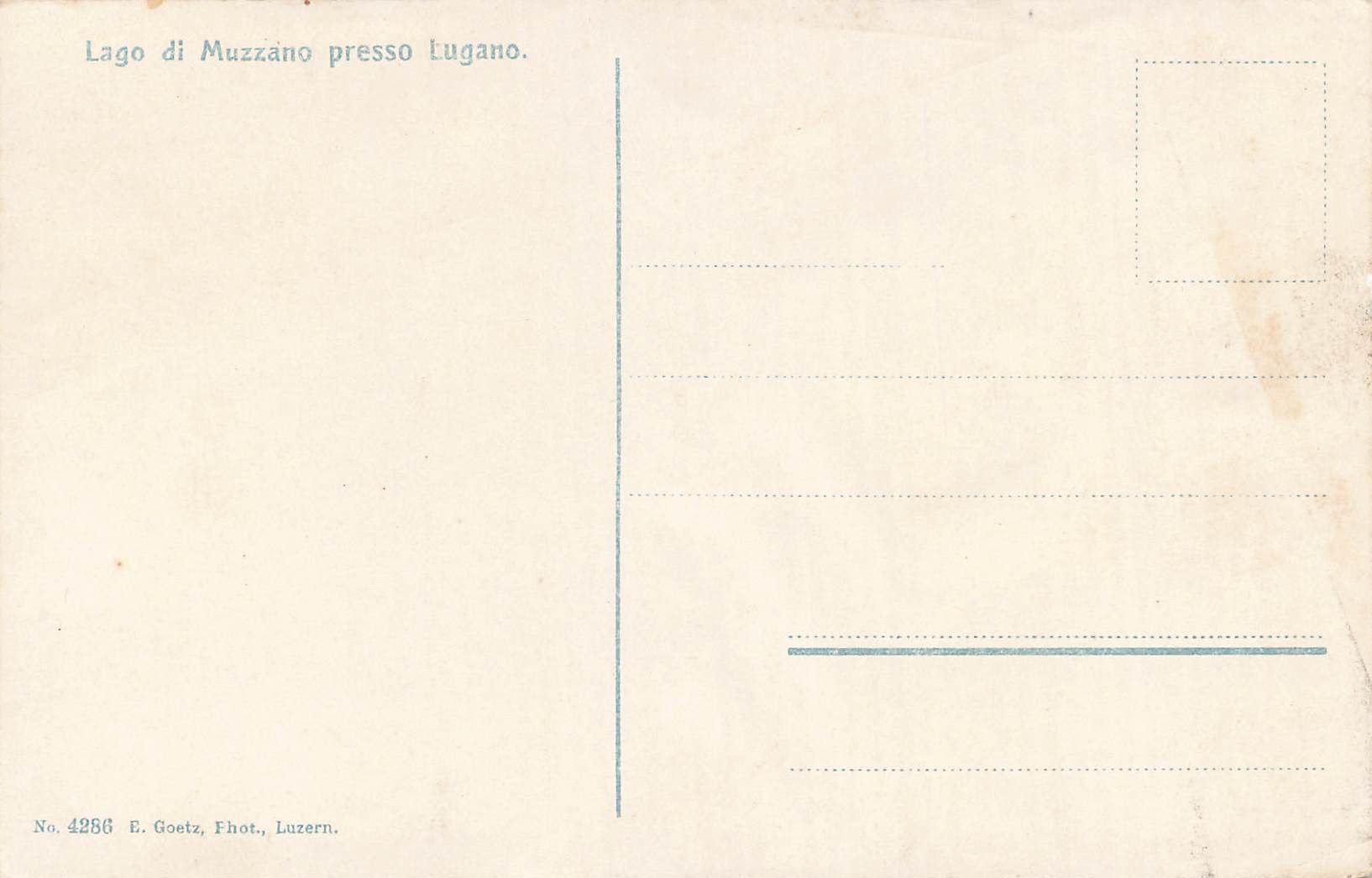 Cartoline postali: Lago di Muzzano Lugano – Usato da Biasca venduto da Blenio71 1
