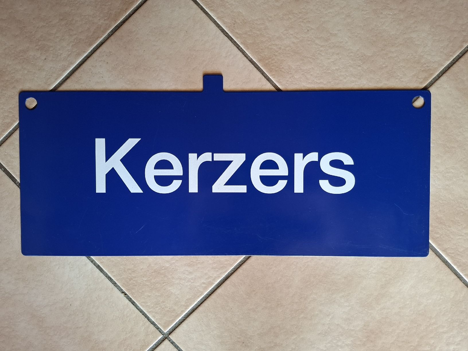 SBB/CFF/FFS Schilder: SBB CFF Blech Schild,  beidseitig bedruckt – Gebraucht aus Schwanden Sigrisw von len_9yqg