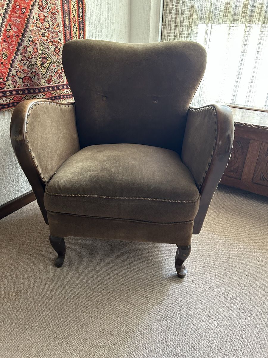 Poltrone: Fauteuil années 50 en velours  – Usato da Genève venduto da tru_wvj2