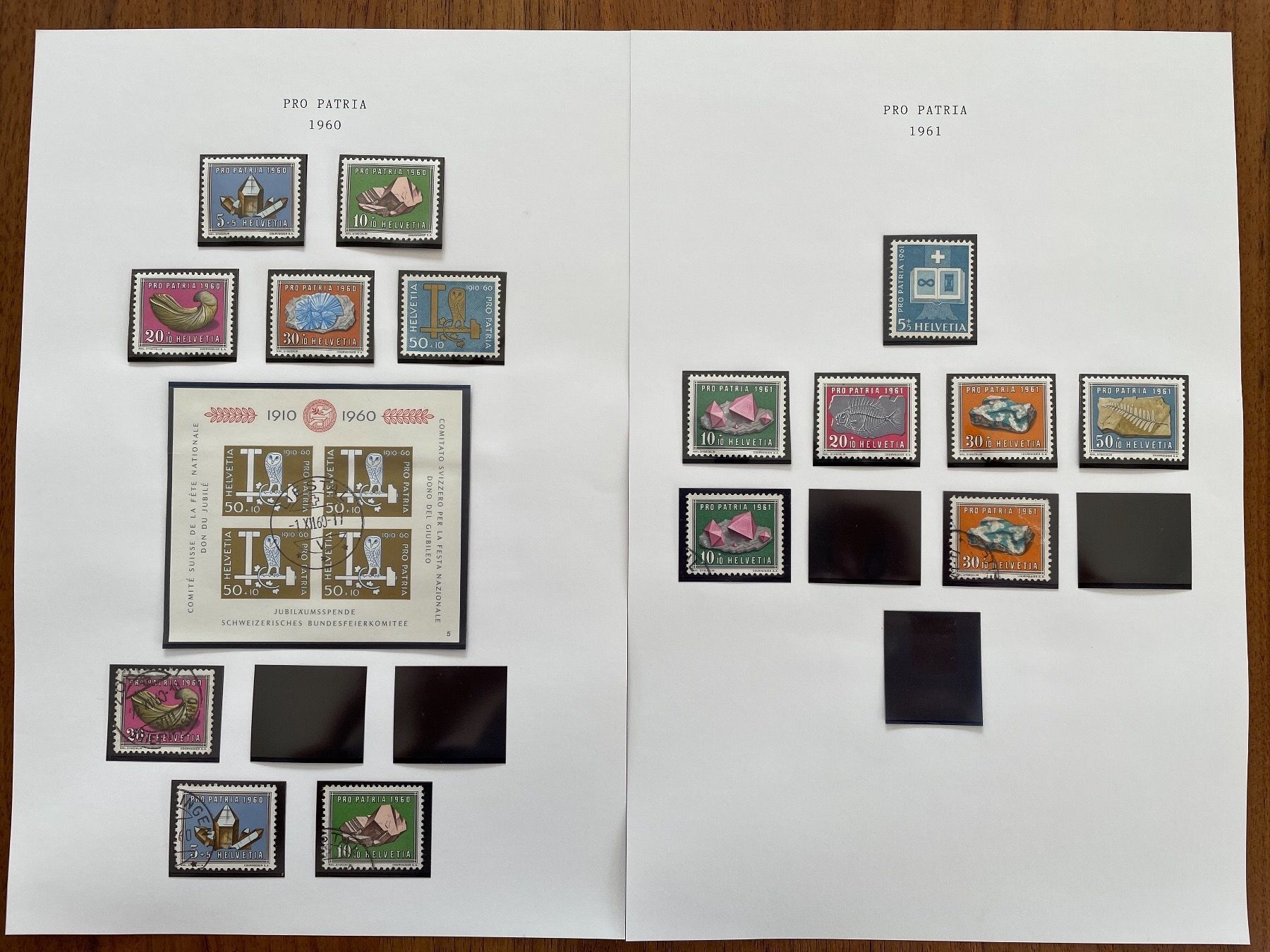 Alle Briefmarken: Sammlung Pro Patria 1960 - 1969 – Gebraucht aus Adligenswil von Treegarden