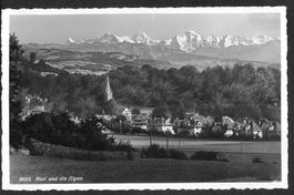 Muri bei Bern Teilansicht mit Alpen
