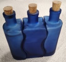 Flaschenset blau / Dekoflaschen königsblau / Vasen