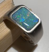 Ring Australischer Crystal-Opal+Silber, variable Grösse