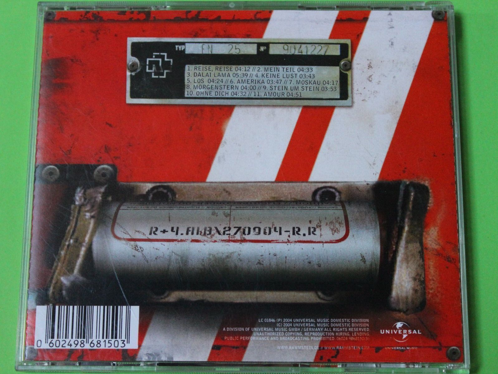CDs: RAMMSTEIN - REISE, REISE CD 2004 – Gebraucht aus Tübach von JamesStone 2