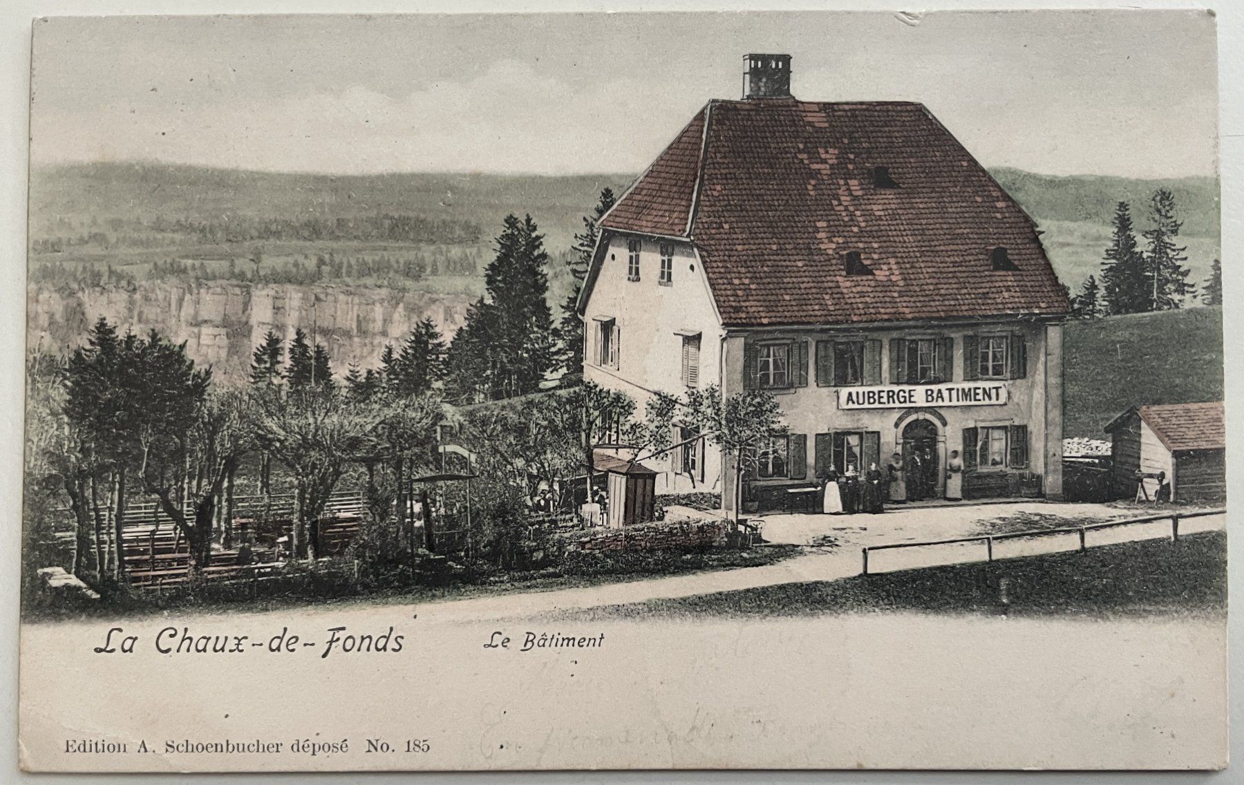 Cartoline postali: La Chaux-de-Fonds - Auberge Le Bâtiment – Usato da Savagnier venduto da Ne2065