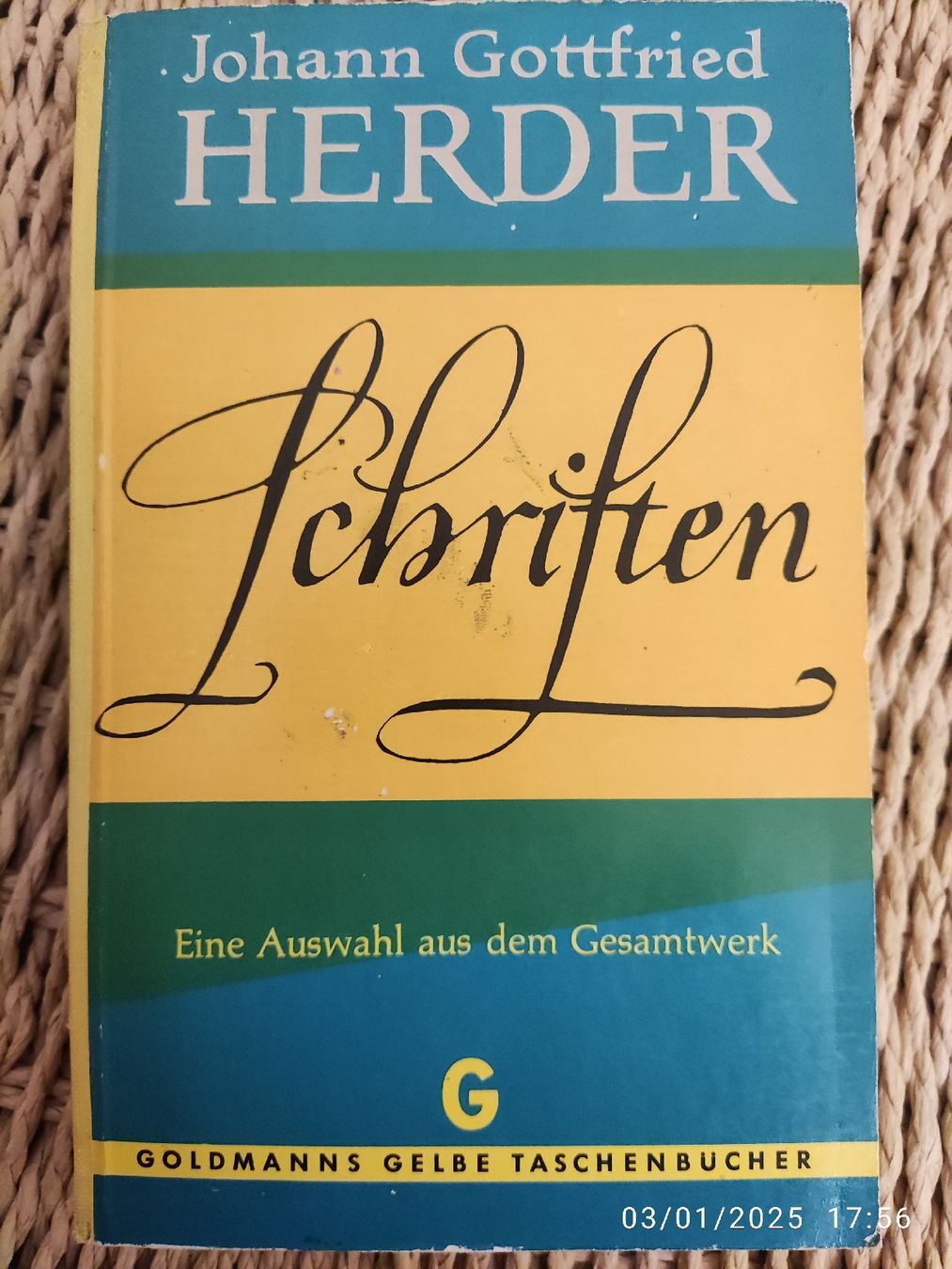 Libri: Johann Gottfrried Herder Schriften – Usato da Basel venduto da Alacant