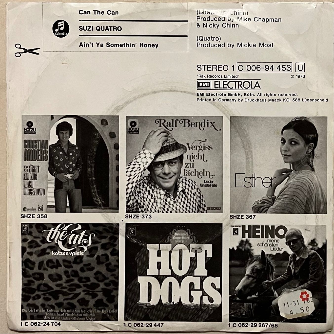 Dischi in vinile: SUZI QUATRO - CAN THE CAN – Usato da Bussigny venduto da vinyl-pas-cher 1