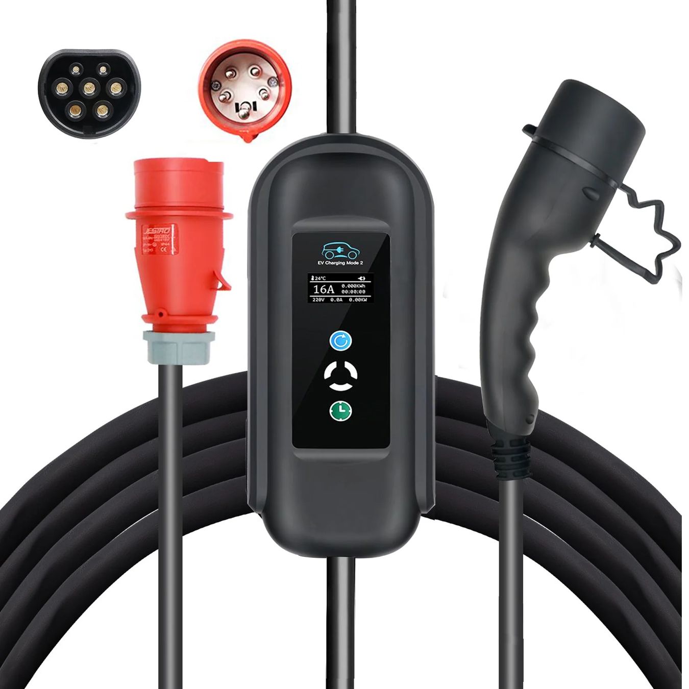 Batterie-Ladegeräte: 11KW EV Ladestation, 16A 3 Phase Typ 2 Mobile Ladegerät – Neu und originalverpackt aus Aathal-Seegräben von ECOPLUG