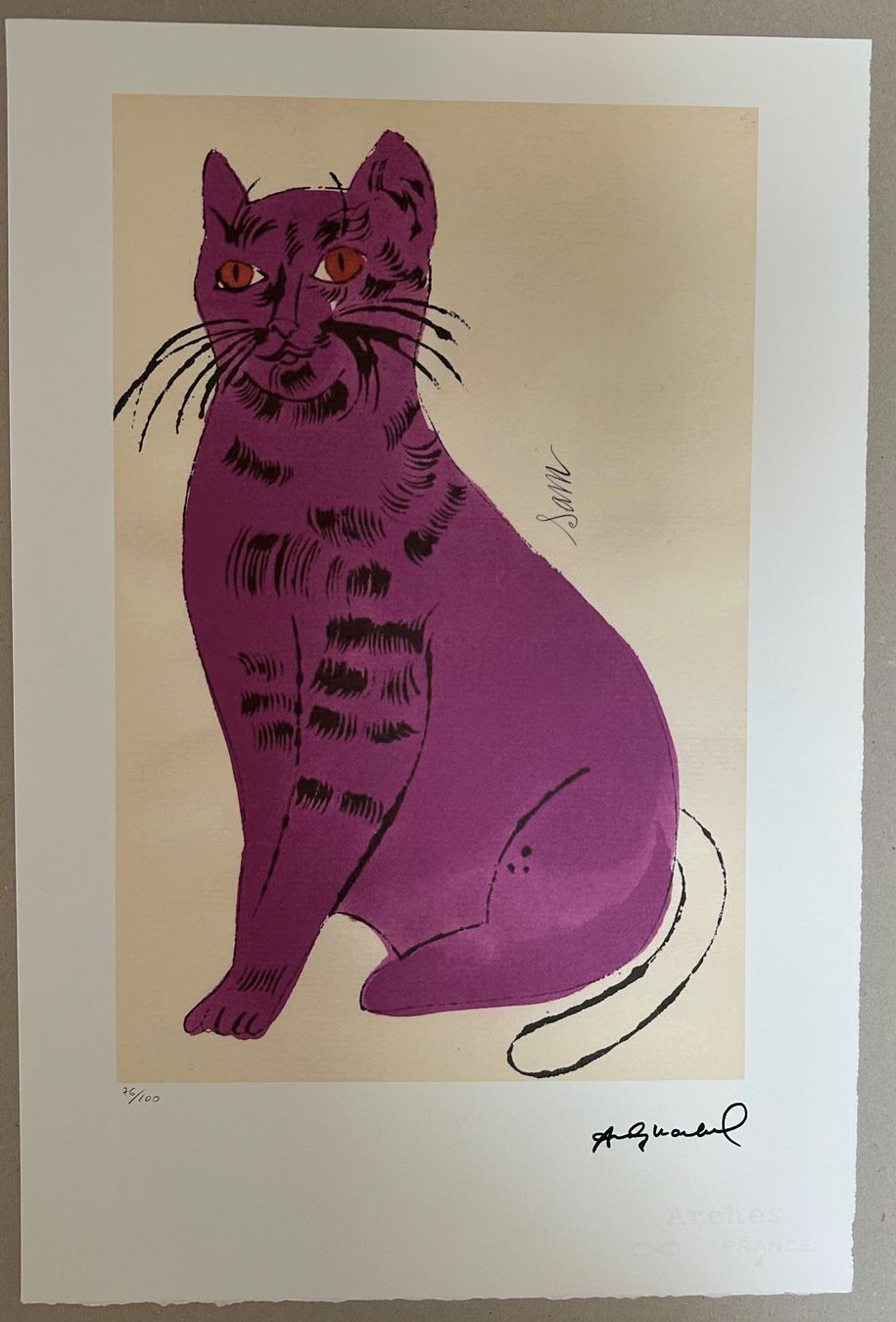 Posters & Illustrations: Warhol: Sam the Cat 76/100 – Neuf (Voir description) à Meilen par Smgdesign