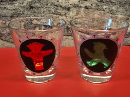 2 Gläser Ampelmännchen DDR Set gut erhalten von Leonardo