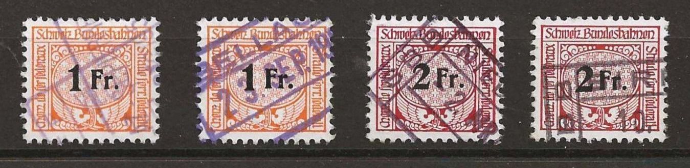 Tutti i francobolli: BRIEFMARKEN SCHWEIZER BUNDESBAHNEN – Usato da Ostermundigen venduto da Kari1937