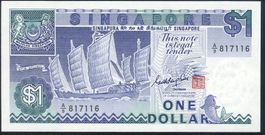 Singapur 1 Dollar 1987 P-18a UNC