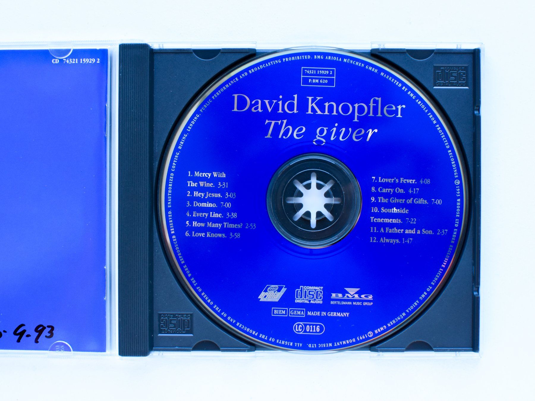 CDs: David Knopfler - The Giver – D'occasion à Belmont-sur-Yverdon par ag97 1