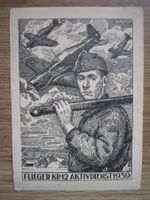 Militärkarte  FLIEGER KP.12 AKTIVDIENST 1939