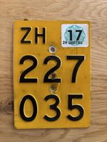 Mofanummer Nummernschild Mofa Töffli Zürich ZH 227 035