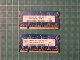 Lot RAM DDR2 2GB (2x1GB) Hynix PC2-6400S SO-DIMM