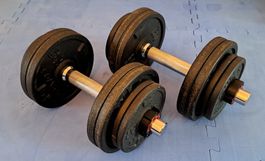 Kurzhantel Set 2x14 kg aus Gusseisen