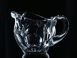 Kleiner Glaskrug, Kristallglas Vintage