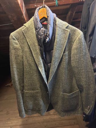 Fay Herren Sakko Gr. 48 Grau strukturiert Blazer
