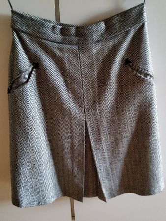 Schicker Winterrock Fischgrat Baumwolle/Wolle