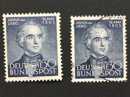 BRD 1953 J. Von Liebig postfrisch und gestempelt