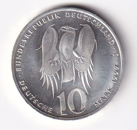 Tutti le monete: Deutschland 10 DM 1997 vorz+ – Usato da Neuchâtel venduto da karlpierrino 1