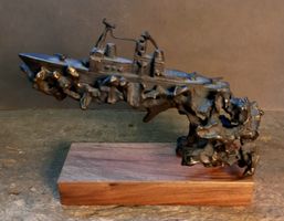 Maritime Bronze Skulptur gemarkt