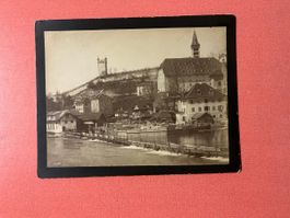 Historische Fotografie Stadtansicht schwarzweiss alt