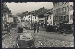 AK Gruyères, Strassenpartie im Ortskern
