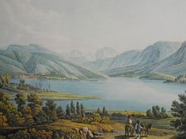 Graphik Sicht auf Zugersee Stadt Zug - dàpres Nature
