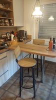 Barhocker 2er Set Holz Metall Neuwertig industrieart