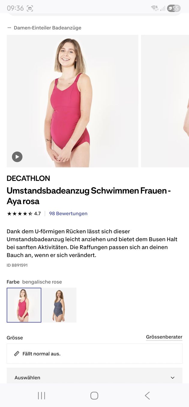 Decathlon Costumi da bagno & Bikini: Badeanzug Schwangerschaft – Usato da Adliswil venduto da reviola77 4