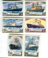 Briefmarken "Eisbrecher". UdSSR.
